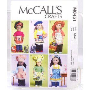 McCall's Crafts Pattern #M6451 18" Doll Clothes Pattern Cut-Complete ©2011